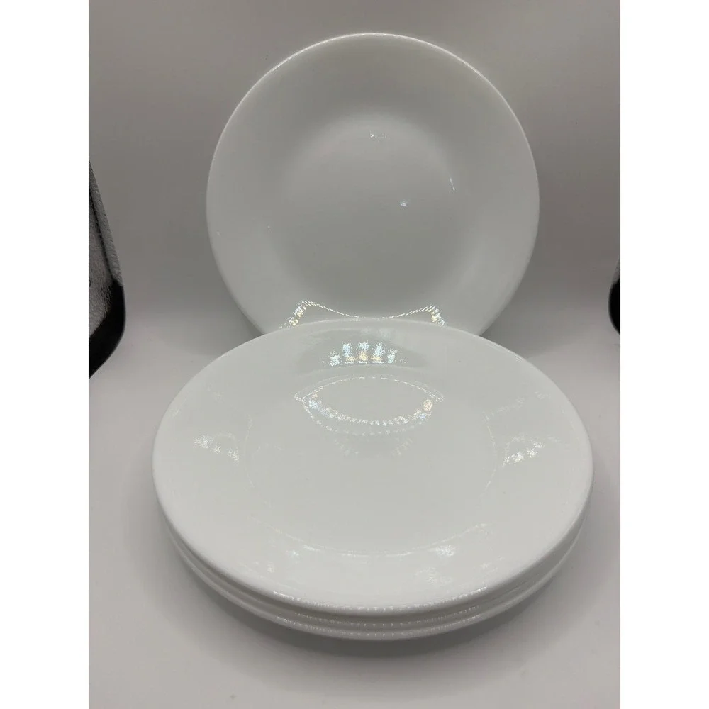 5 CORELLE Vitrelle WINTER FROST‎ White Bread & Butter Dessert Plates 6.75
